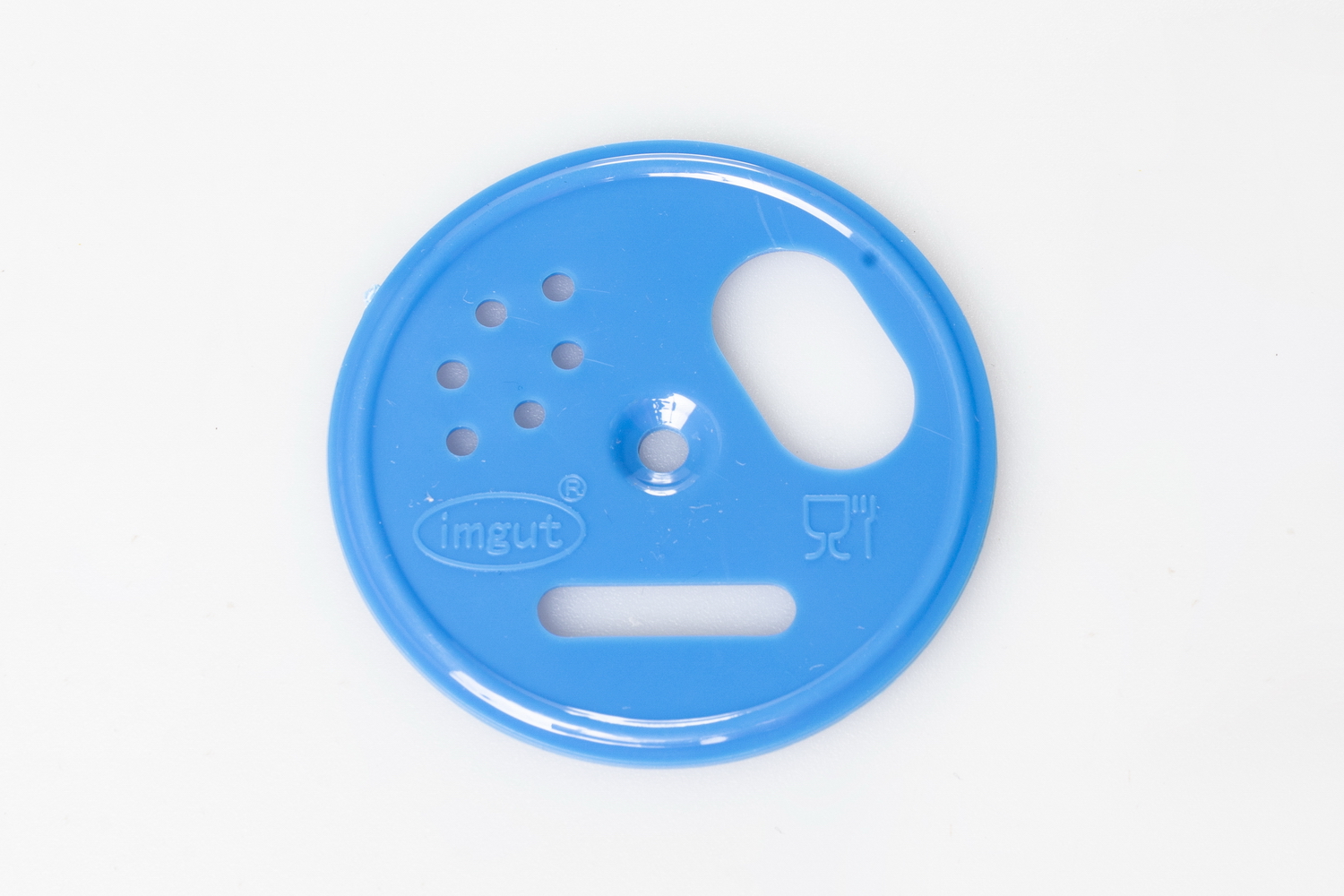 Flight hole rosette plastic blue