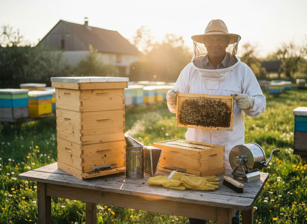 Starterset Deutsch Normalmaß mit Bienenvolk
