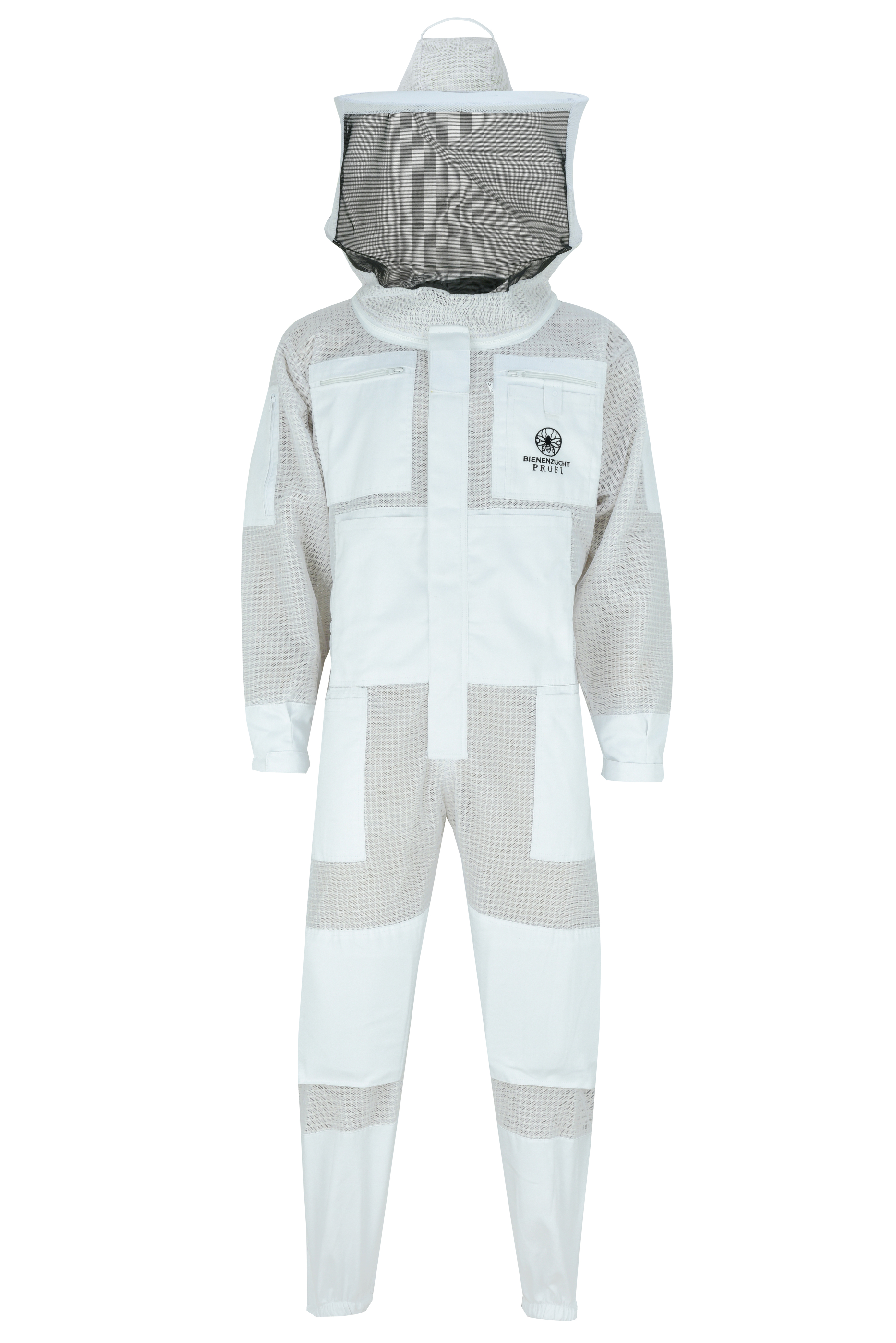 Bienenanzug Farbe Weiß + Rundschleier