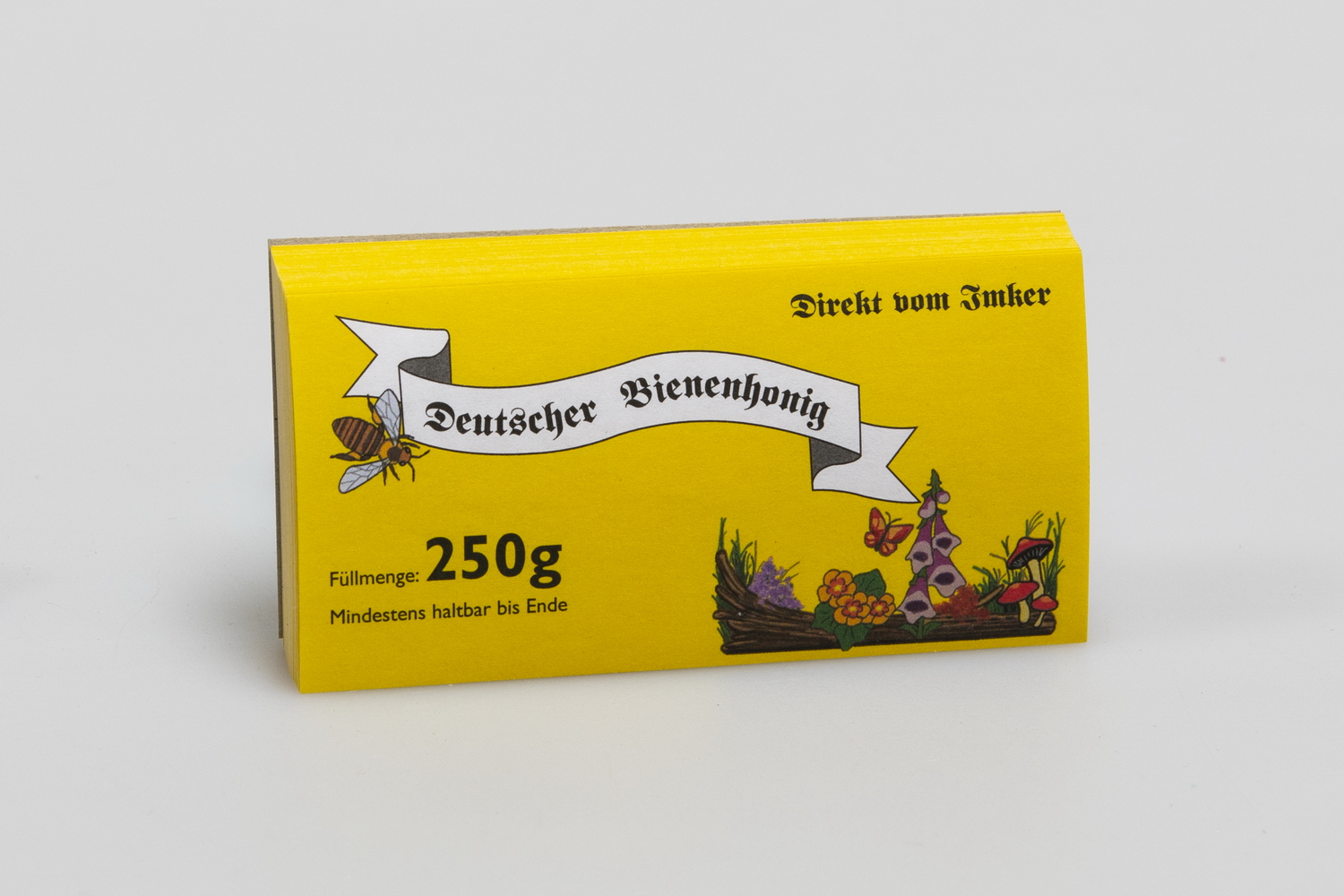Honigglas-Etikett 250 g gelb