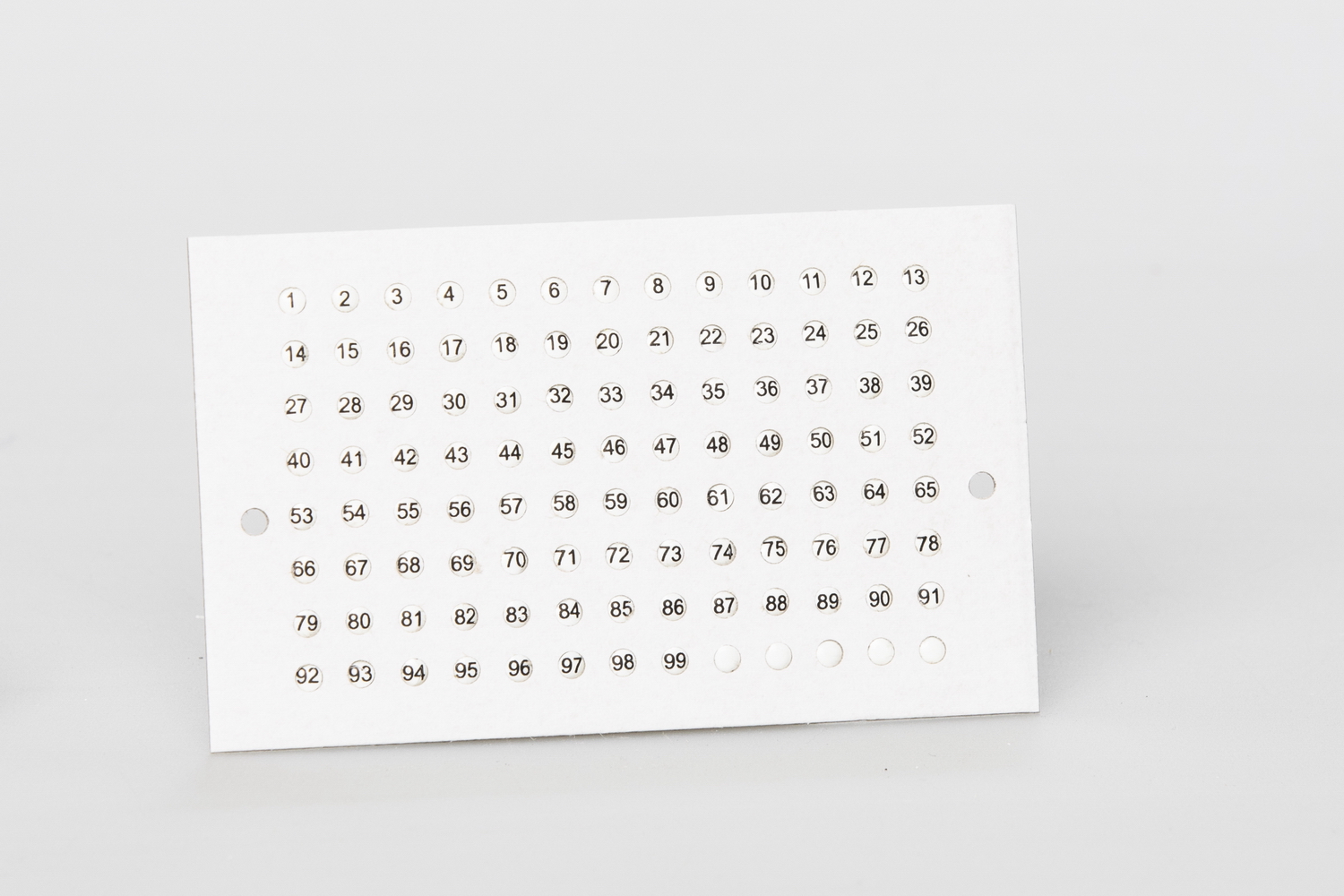 Opalith single card Classic with numbers, white