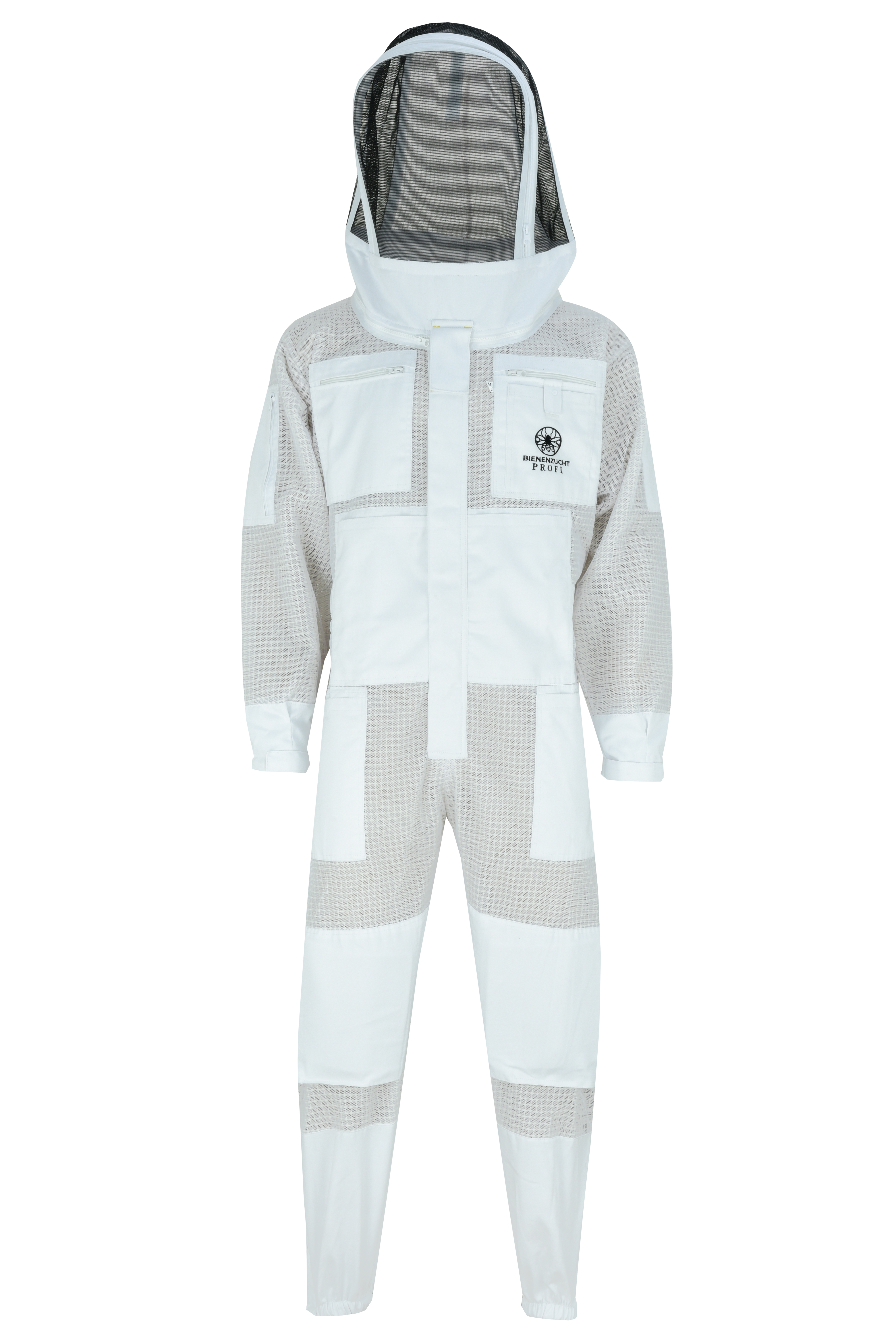 Bienenschutzanzug Farbe Weiß luftdurchlässig + Fechtschleier selbsttragende Haube
