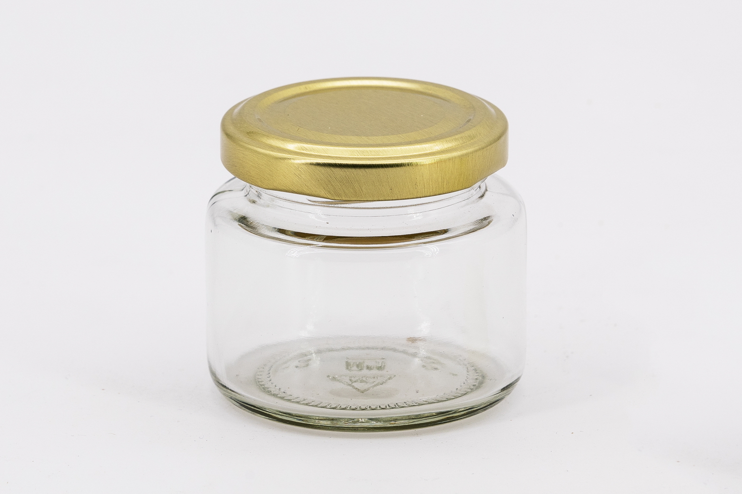 Rundglas 108 ml mit Deckel TO 53 gold