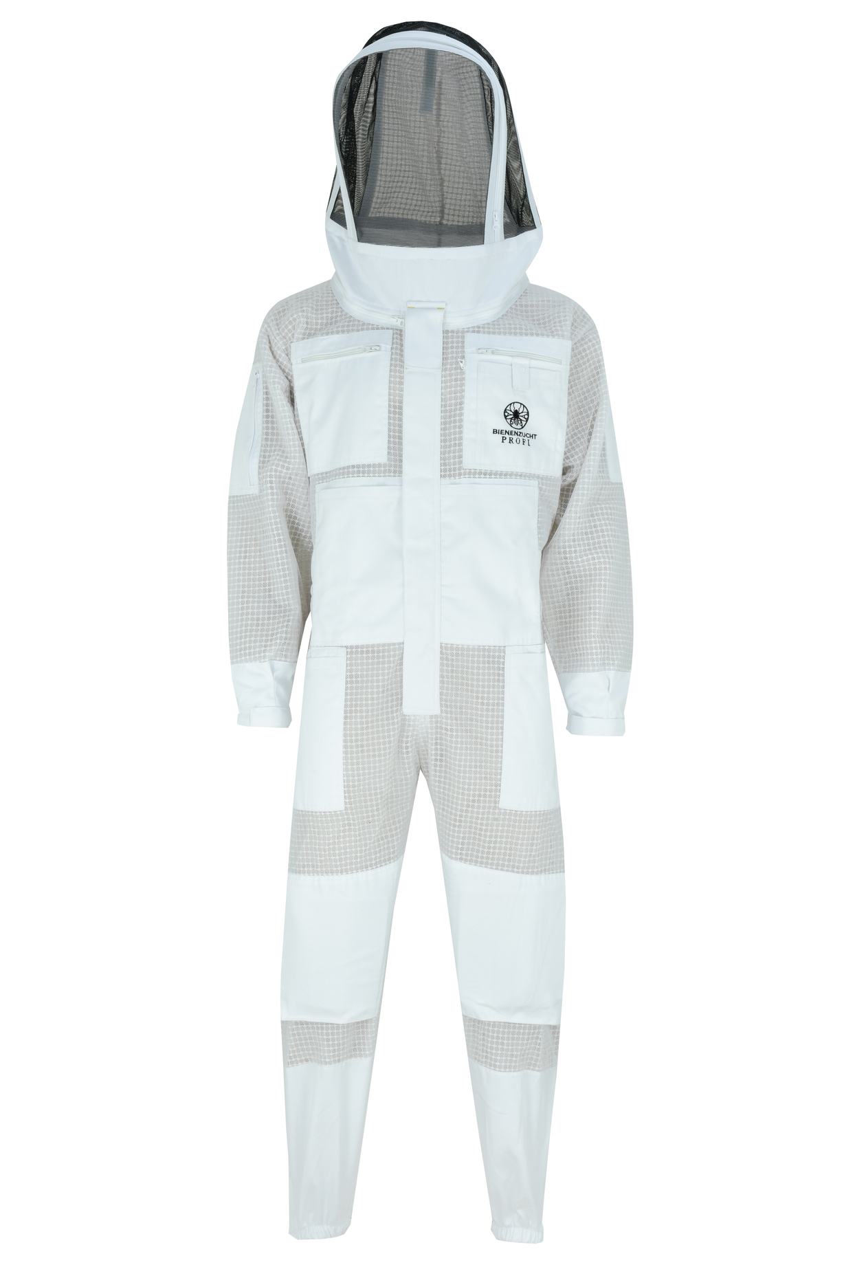 Bienenschutzanzug Farbe Weiß luftdurchlässig + Fechtschleier selbsttragende Haube