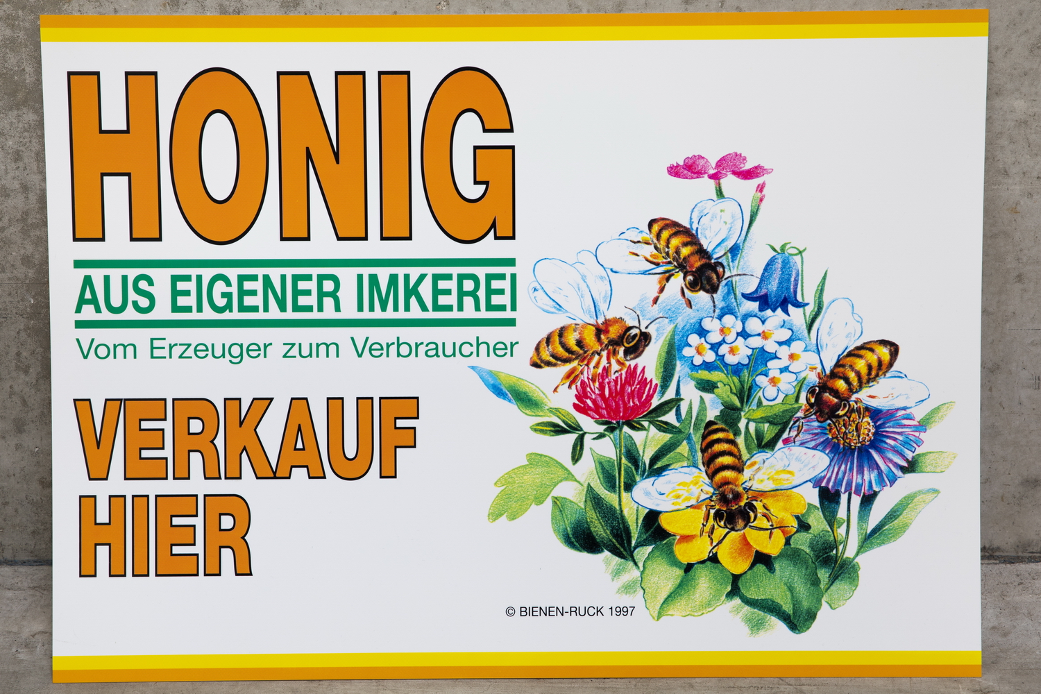 Flores advertising sign 48 x 68 cm
