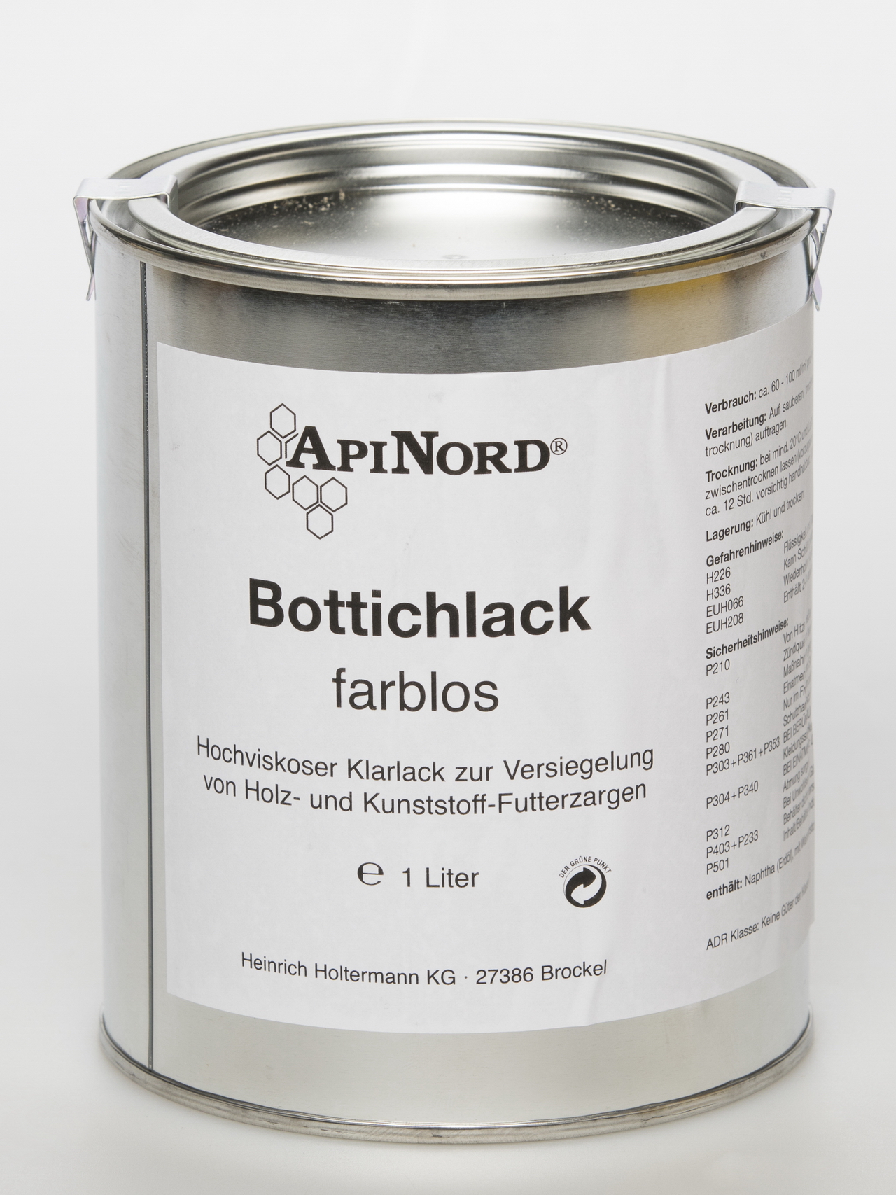 Bottichlack für innen und außen 1 l farblos