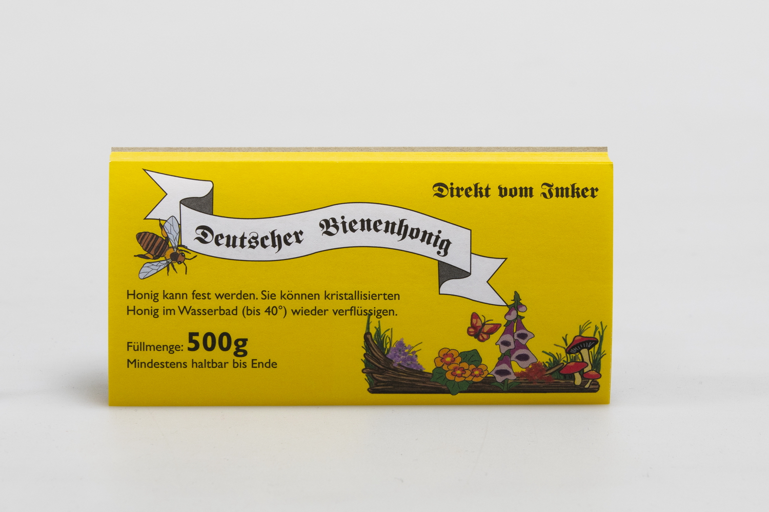 Honigglas-Etikett 500 g gelb