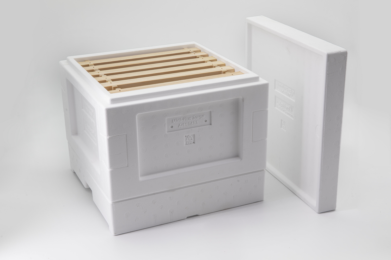 Mini Plus Styropor® Beute mit Rähmchen