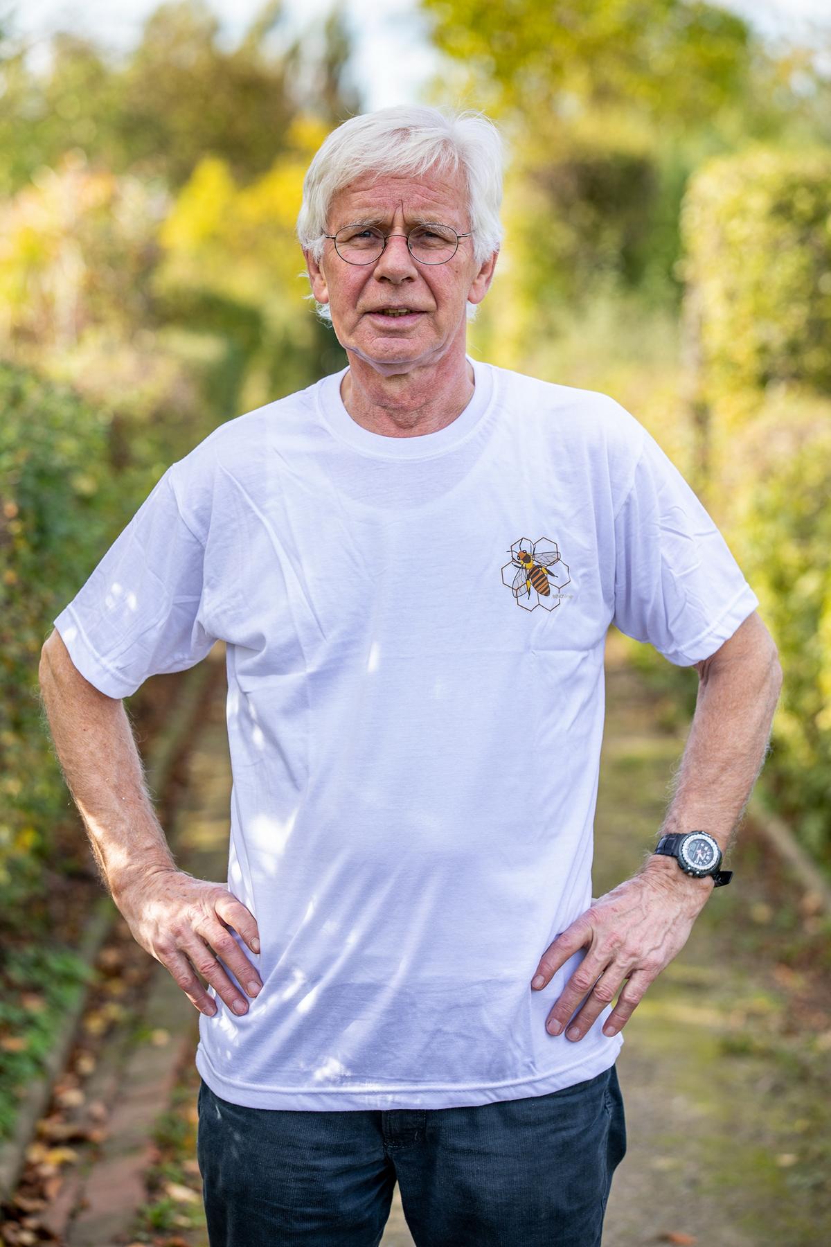 T-Shirt weiß mit Bienenlogo vers. Größen