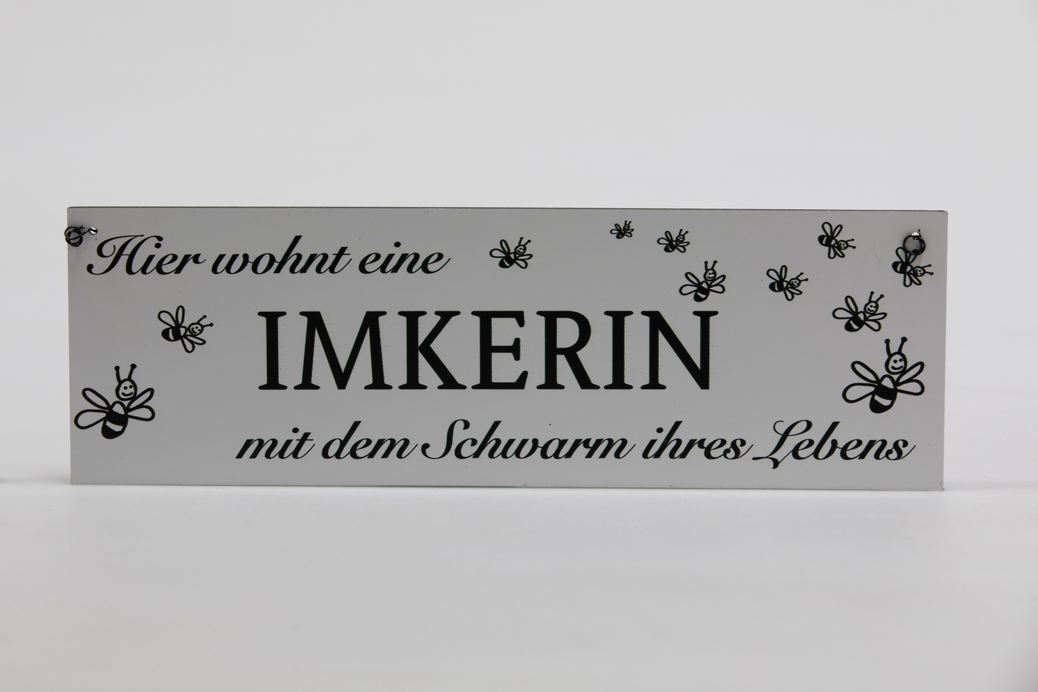 Dekoschild "Imkerin mit Schwarm"