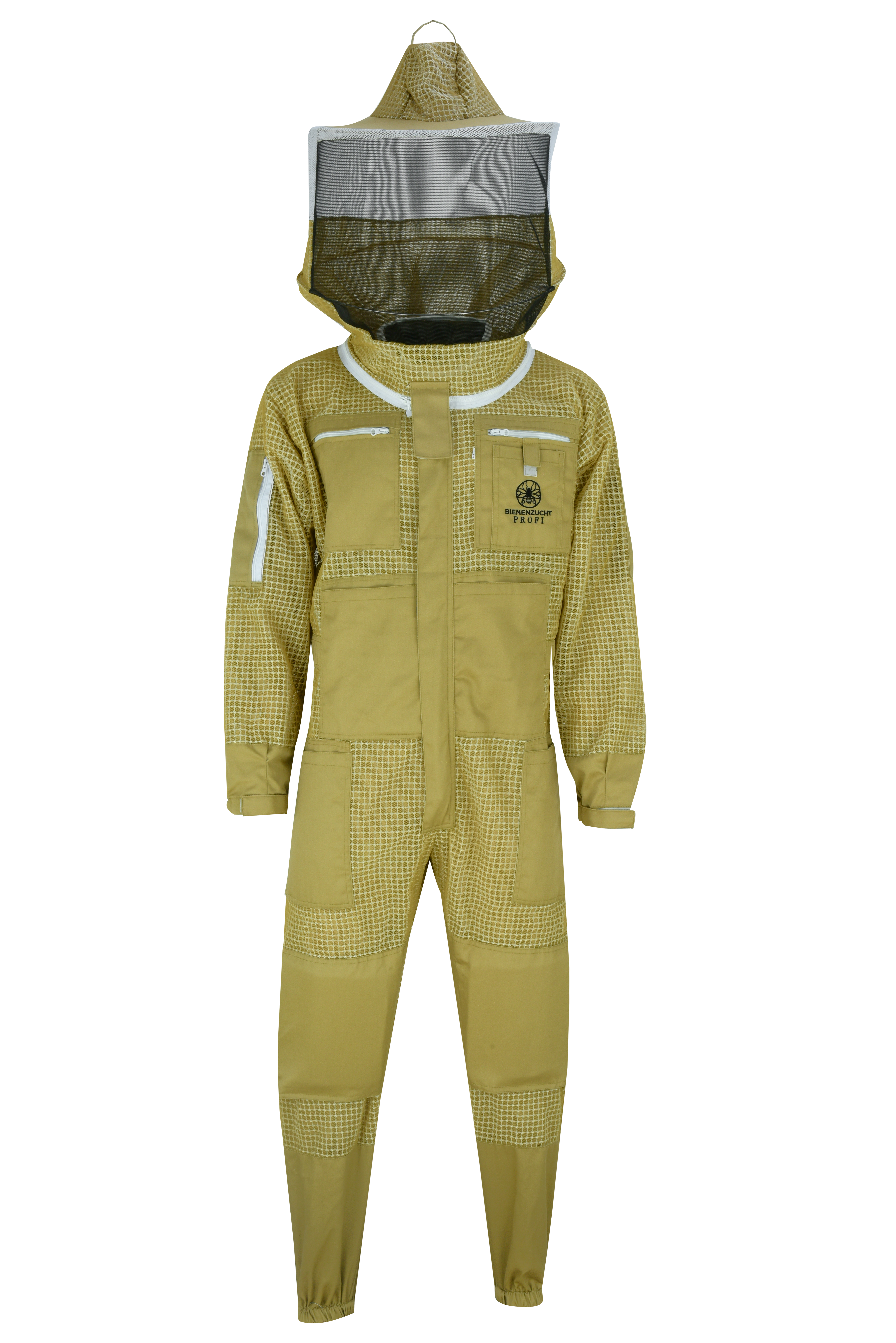 Imkeranzug Farbe Khaki + Rundschleier