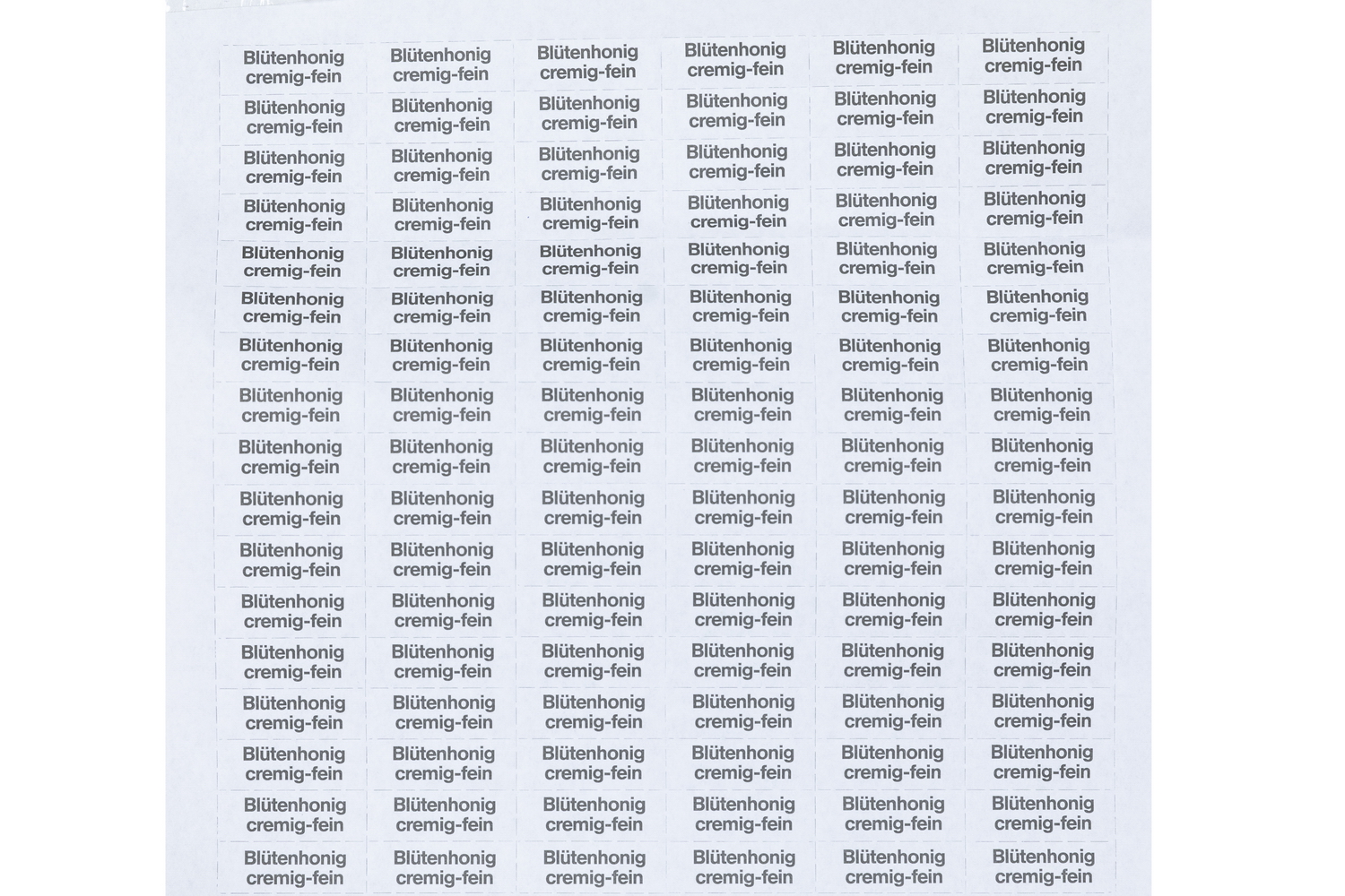 Sortenetiketten s/w 'Sommertrachthonig'