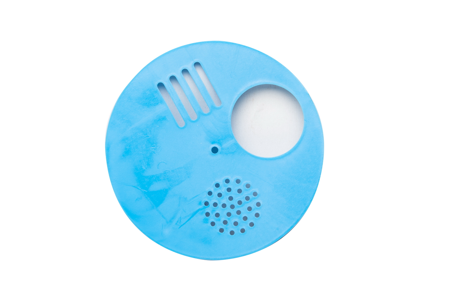 Round flight hole slider plastic white