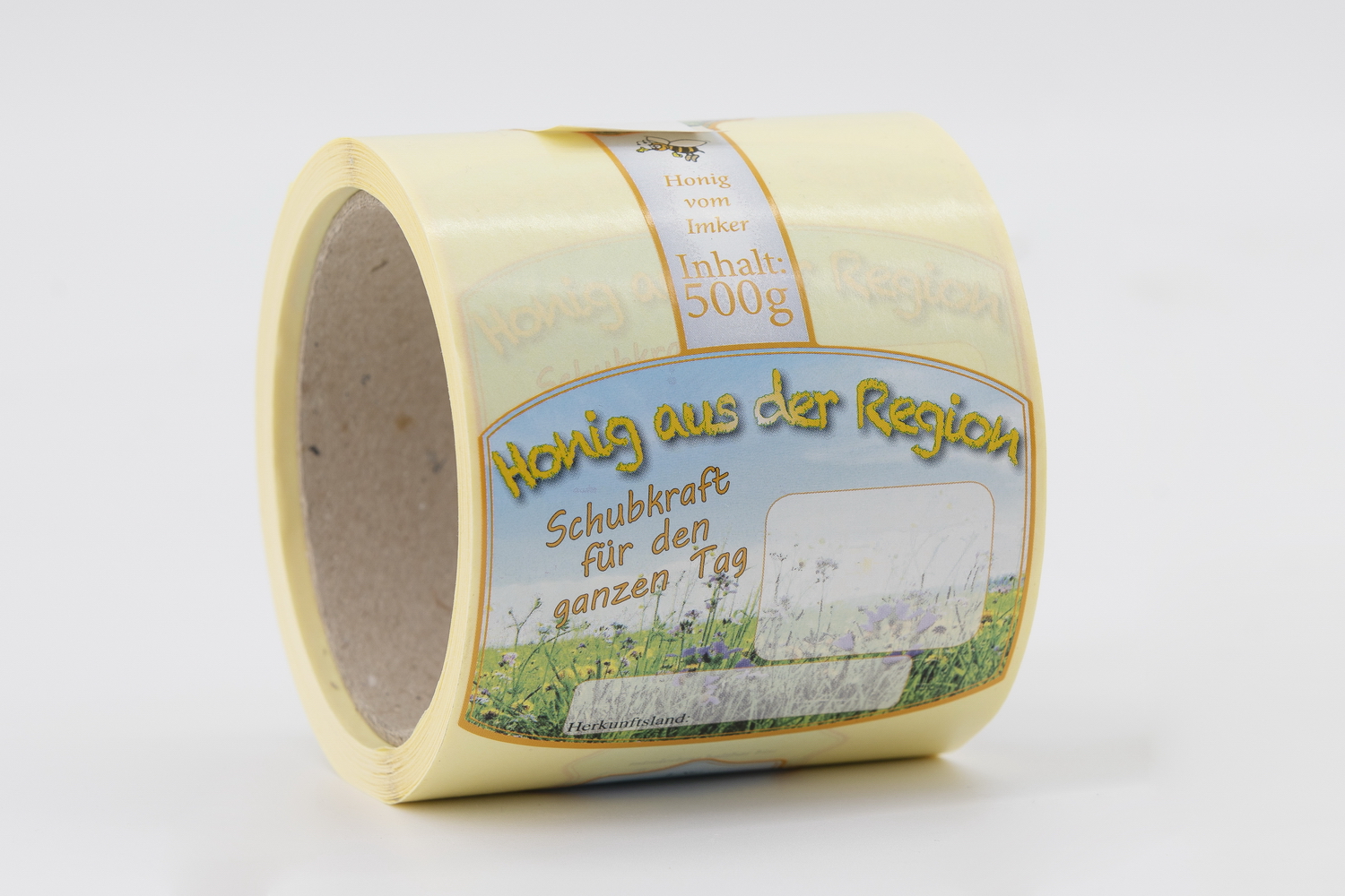 Honigglas-Rollenetikett Blüte 500 g