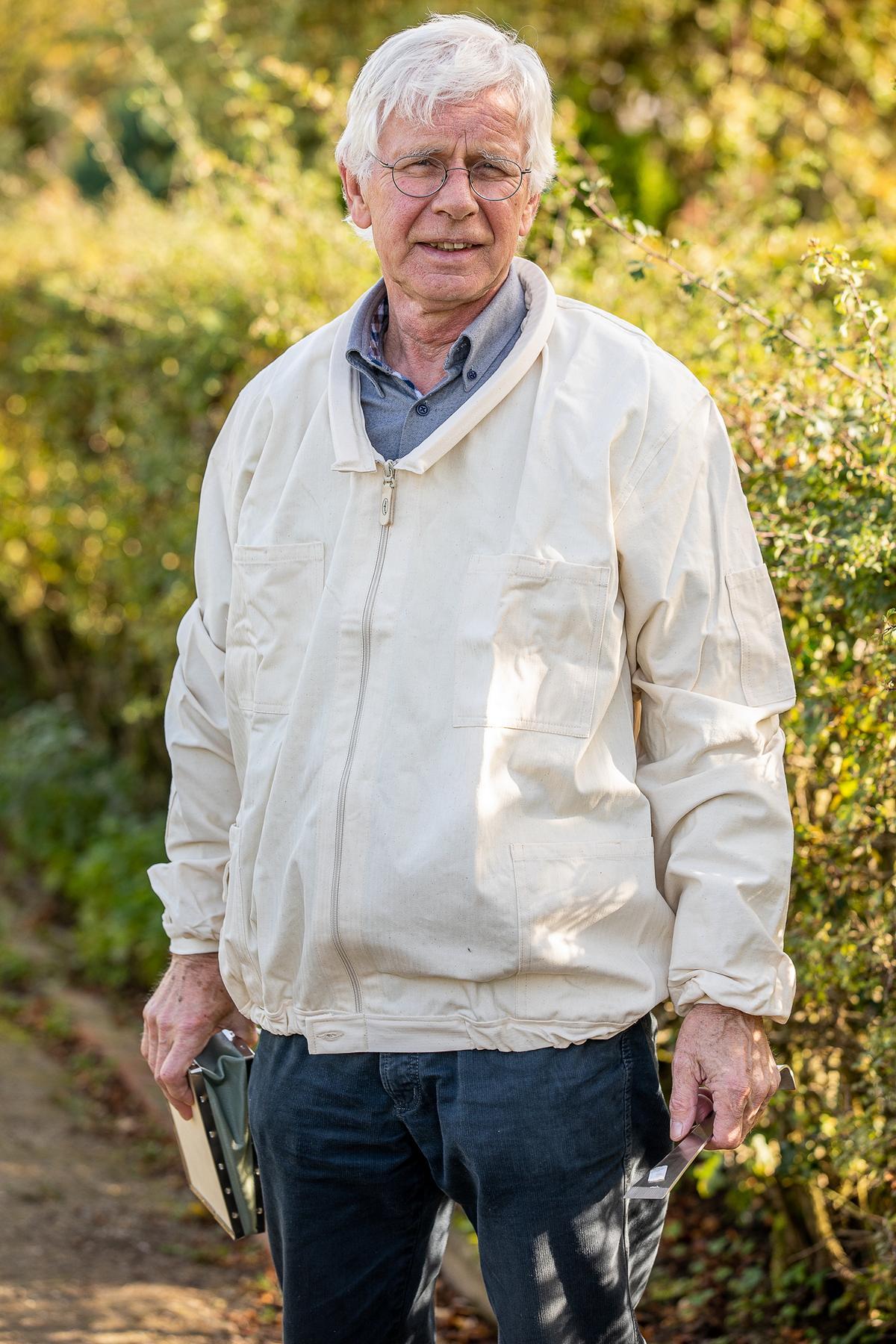 Imker-Jacke mit Wulstkragen weiß