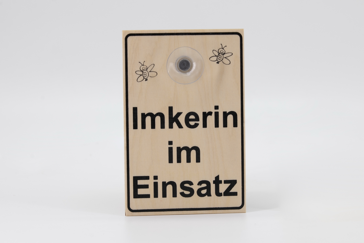 Saugnapfschild Imkerin im Einsatz