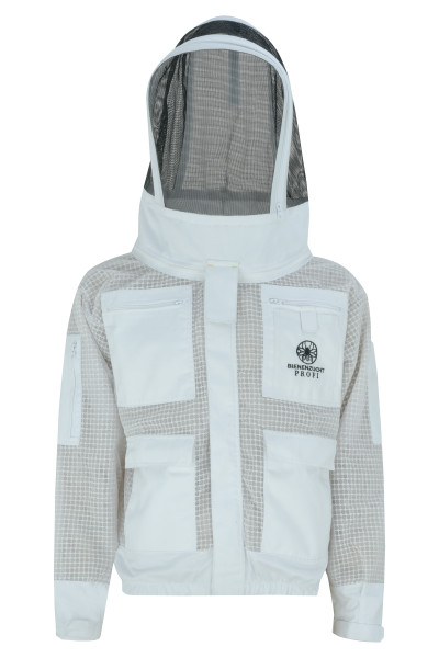 Imkerschutzjacke Farbe Weiß luftdurchlässig + Fechtschleier selbsttragende Haube
