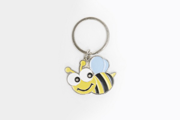 Schlüsselanhänger "Biene mit blauen Flügeln"
